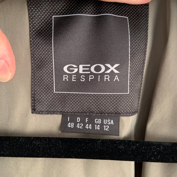 Geox Respira Parka Pisa Cape Jacket Deep Olive Green Size 12 - Picture 4 of 15